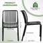 Chaises de salle à manger d'extérieur empilables, chaises d'appoint sans accoudoirs-133347401
