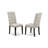 14-piece Dining Room Table Set a Rectangular Kitchen Table with a coffee Table and 12 Doeskin Linen Fabric Kitchen Chair, Wire Brushed Black-385238393-385238374-396451477
