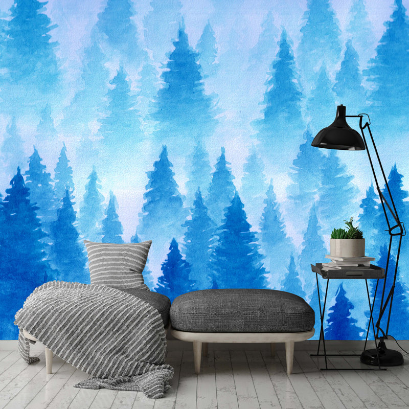 Murale forêt de brume Ellison, L 3,92 po x l 75 po