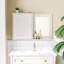 Armoire de salle de bain blanche avec miroir - armoire à pharmacie blanche avec tablette réglable