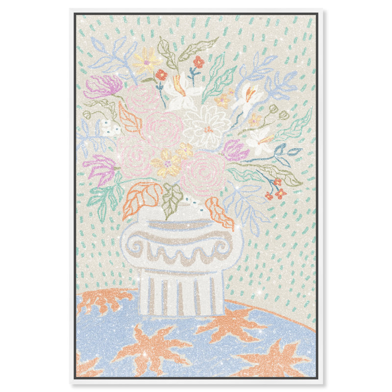 Summer Arrangement Print by Oliver Gal, 31"H x 21"W, White Floater Frame