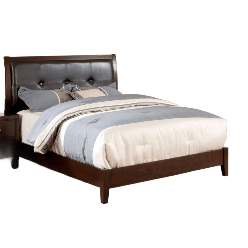 Tête de lit contemporaine capitonnée brun
