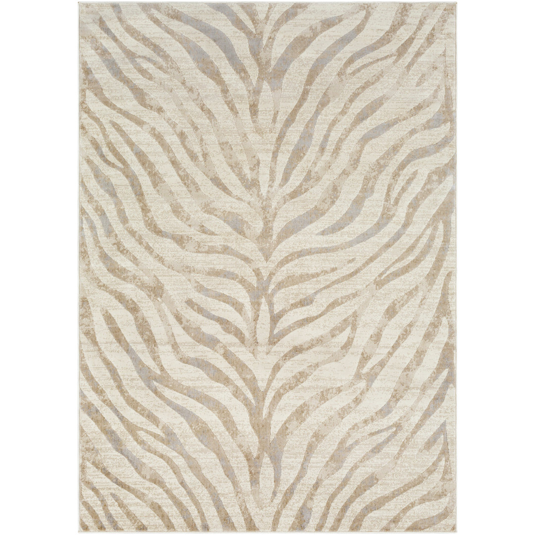 Teppich Quamine in Grau/Beige