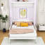 Lit escamotable en bois avec coussin-106445660-106445659