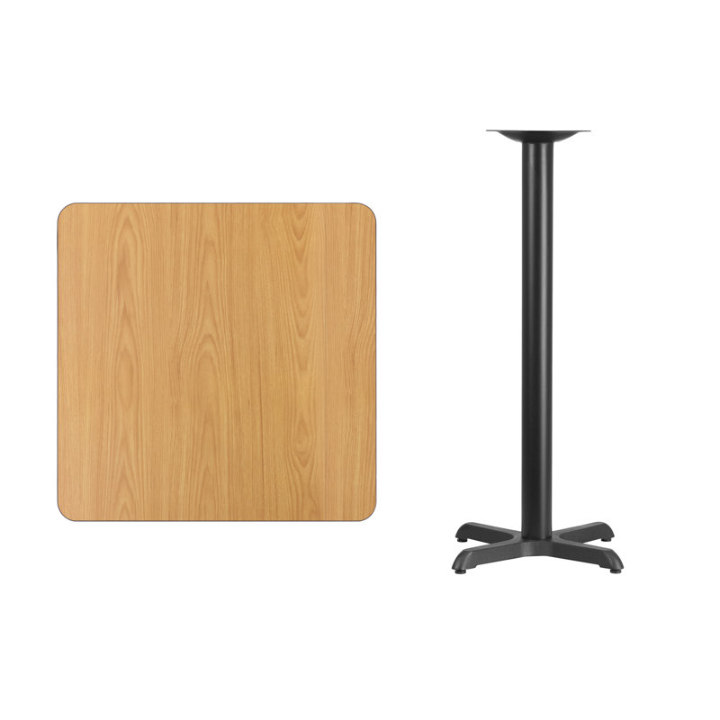 Plateau de table en stratifié Jaramillo, L 42 po x L 30 po, Noir, Hauteur de la barre (hauteur de 43,13 po)
