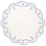 Ribbon Twirl Cotton Blend Scalloped Placemats