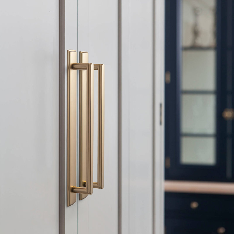 Centre to Centre Sturdy Bar Pull With Backboard Multipack, 7 9/16", Champagne Bronze