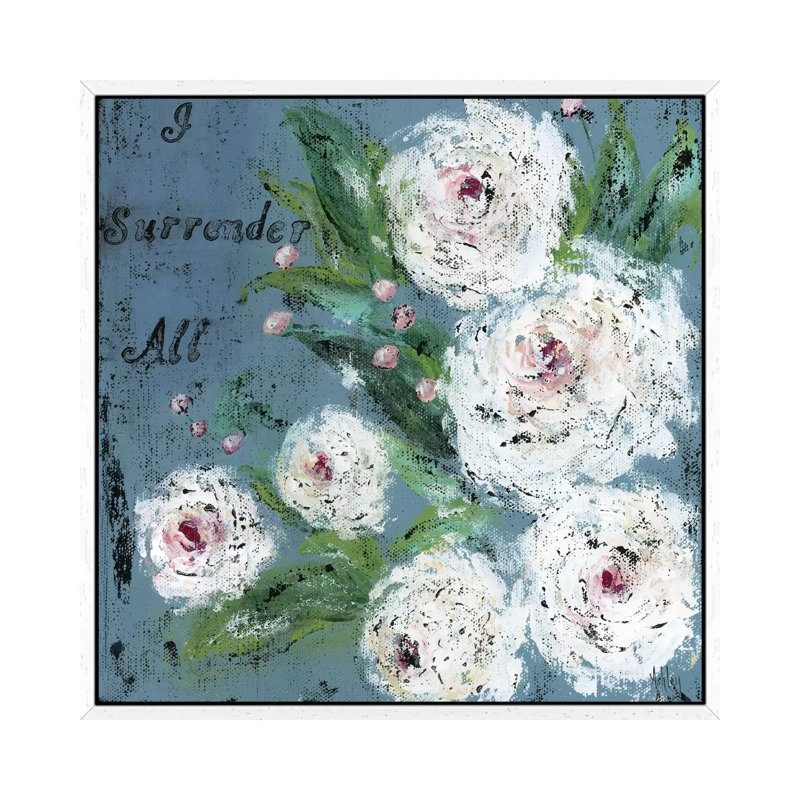 I Surrender All 1 Piece Wall Art on Canvas, 66.04 cm H x 66.04 cm W, White Framed