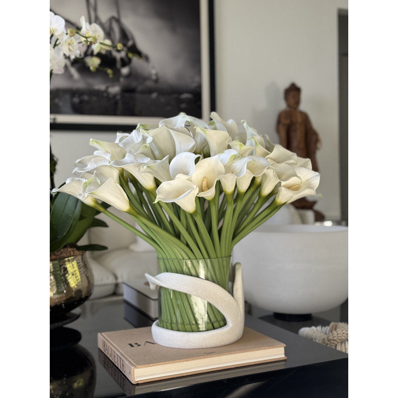Calla Lilies In Vitra Hurricane Vase
