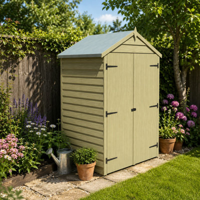 Overlap 4 ft x 3 ft Pressure Treated Shed