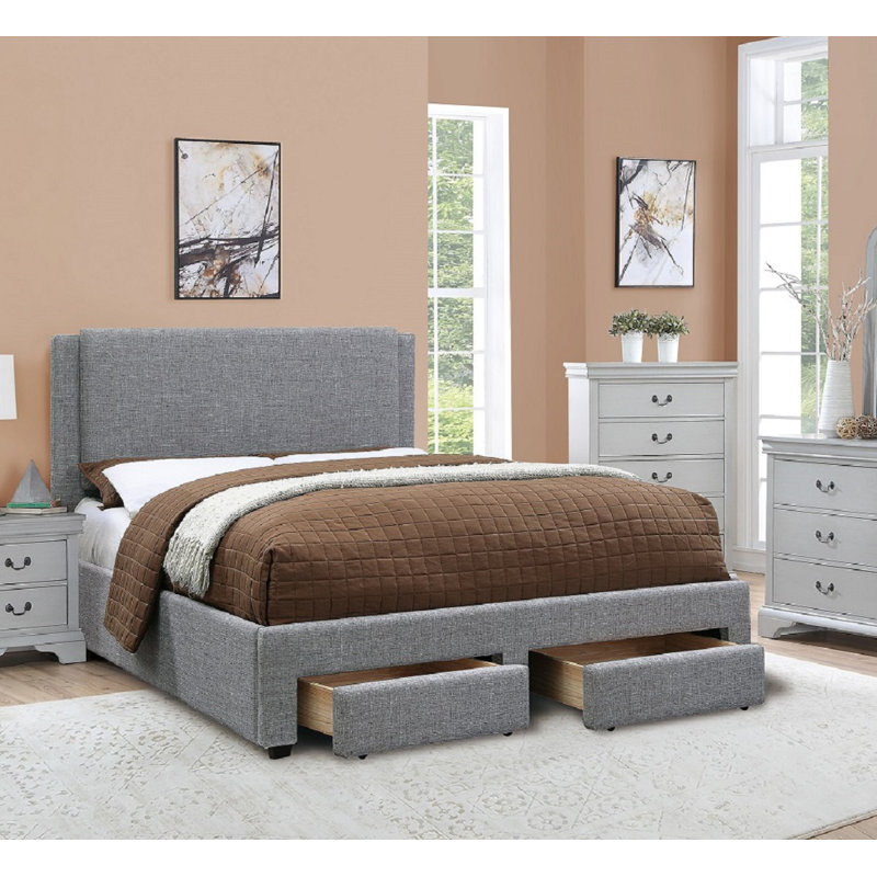 Mullican Upholstered Platform Storage Bed, Full/Double