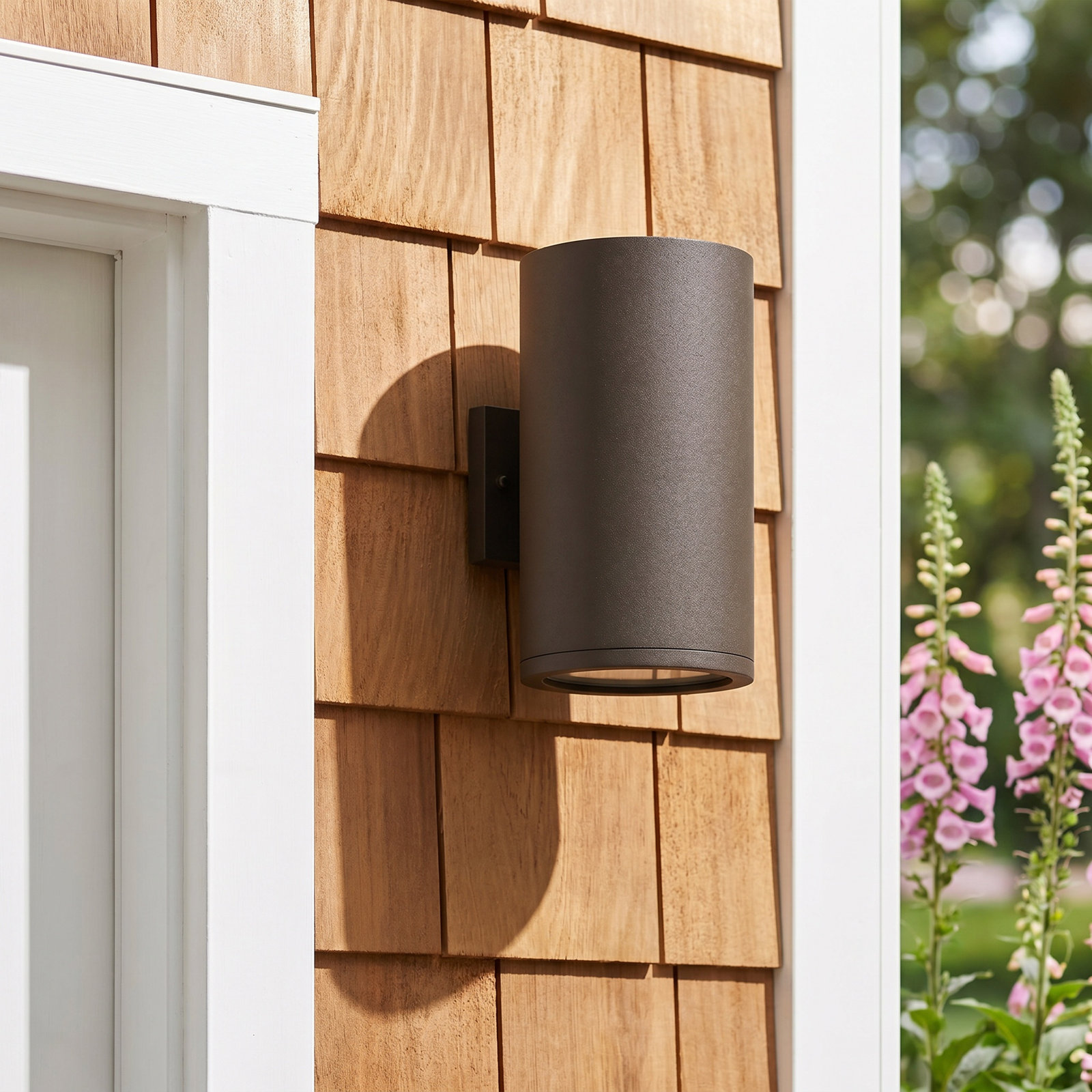 Silo 1-Light Outdoor Armed Sconce, Architectural Bronze