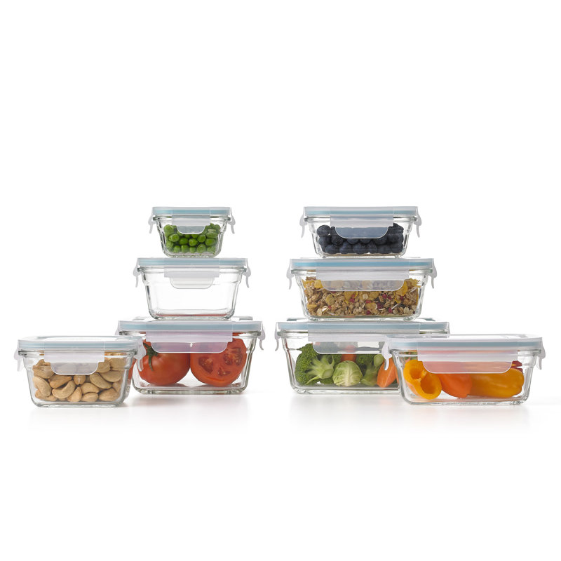 Glass Food Storage - Set of 8 Containers and 8 Lids