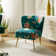 Felicia Velvet Barrel Chair with Tufted Back