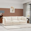 Canapé à housse avec housse, canapé moderne avec accoudoirs souples, canapé à assise profonde avec plusieurs coussins moelleux, canapé confortable pour le salon, appartement, tissu en velours côtelé