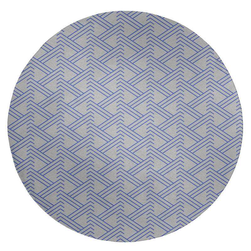 Chenille Geometric Indoor Rug, Round 5'