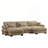 Versatile Modular Sofa with Movable Ottomans and Plush Pillows for Cozy Living