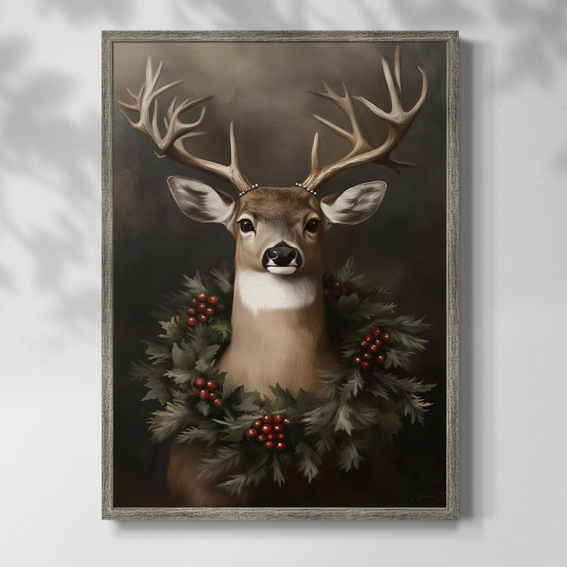 «Christmas Holiday Art», série 2, CCXxI, reproduction encadrée - bois massif, H 11 po x l 9 po