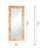 Suna 35 in. x 79 in. Natural Stone Marble Rectangular Framed Mirror