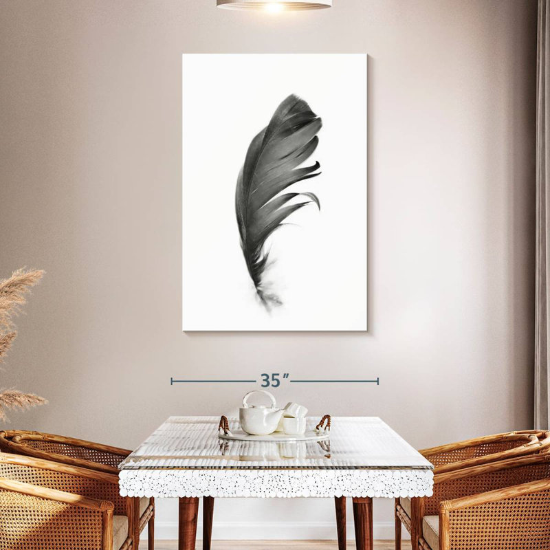 Kerner Black Feather, 48" H x 32" W
