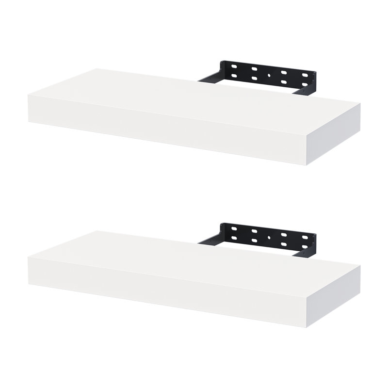 Miha 2 Piece Floating Shelf, White