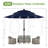 10Ft 3-Tier Solar Patio Umbrella，LED Lights Patio Umbrellas With 8 Sturdy Ribs,UV Protection For Garden Deck Backyard Pool-106691782