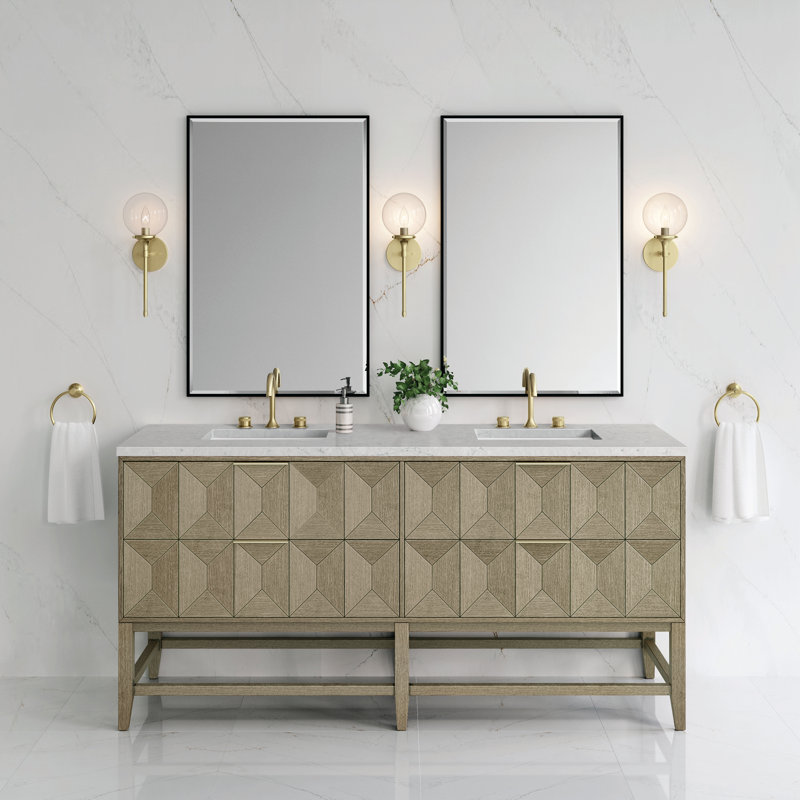 Emmeline 72'' W Double Vanity, 8" Widespread, Eternal Jasmine Pearl