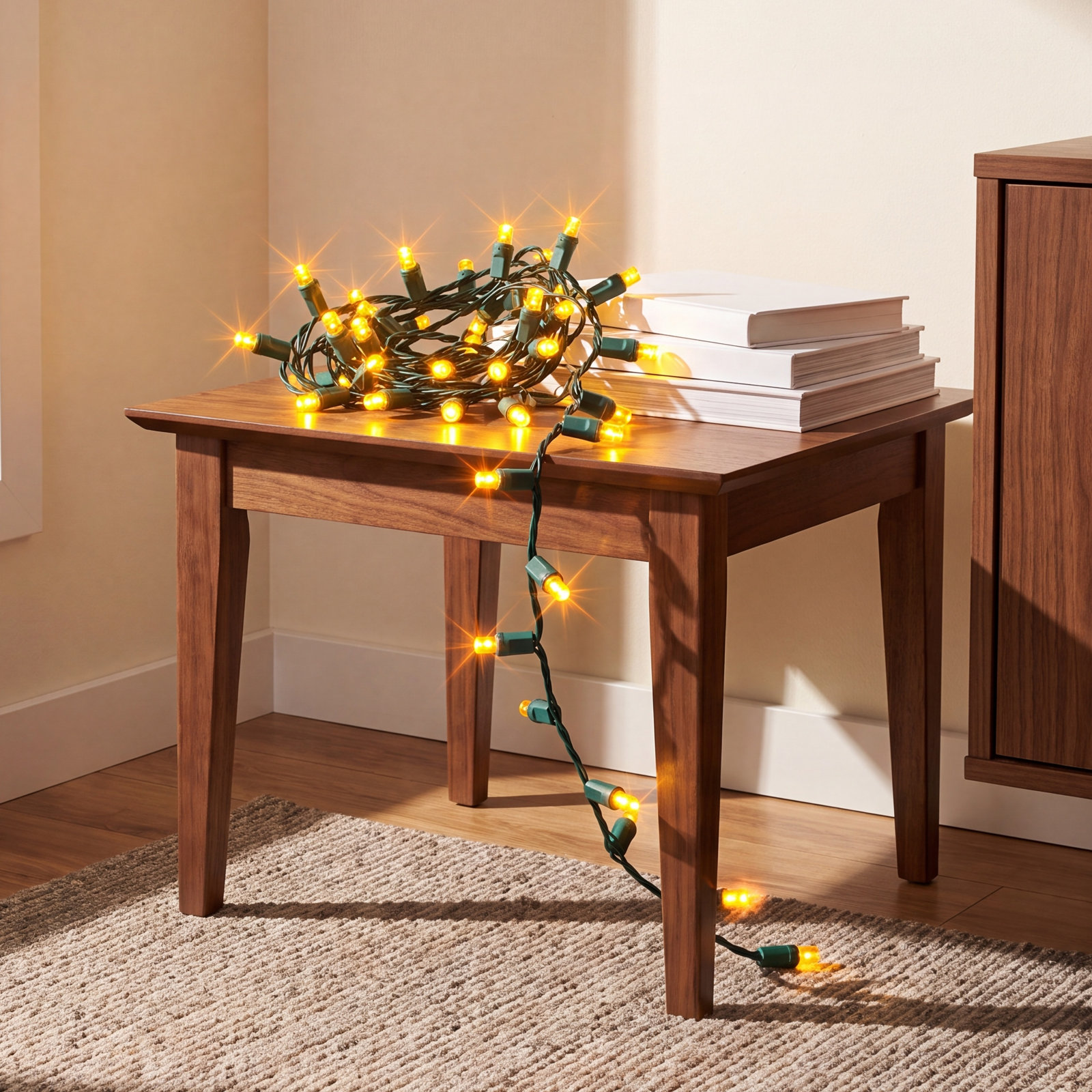 17' LED Twinkle String Lights, Gold