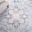 Tapis ivoire / bleu clair tissé à la main Anguilla-36694106