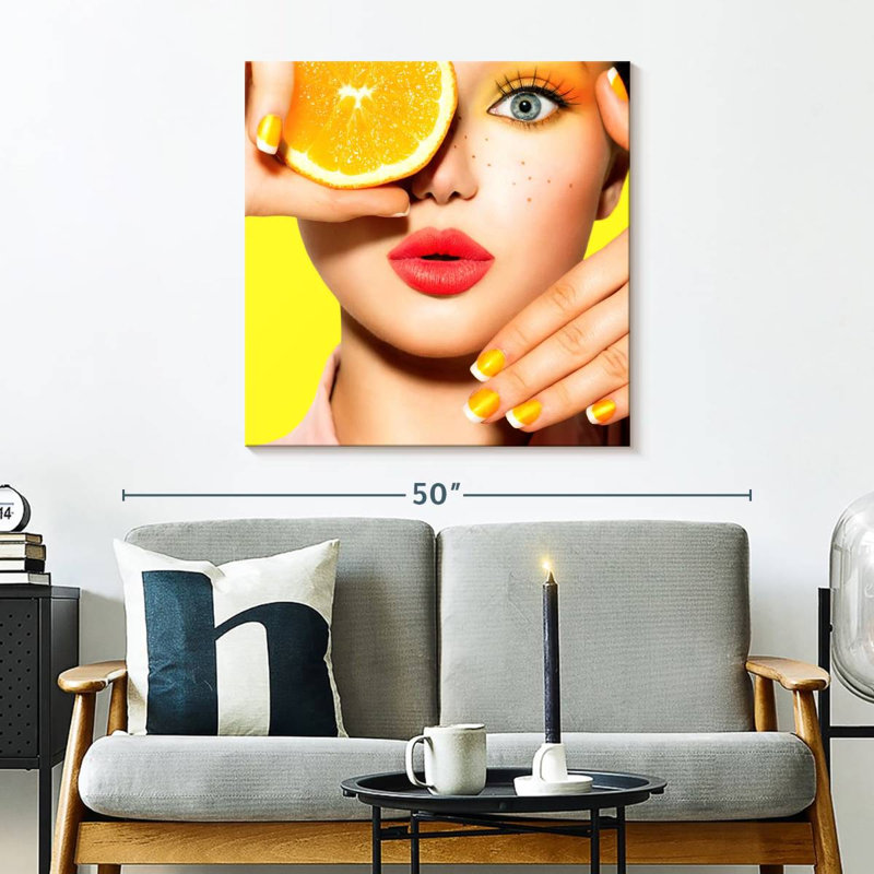 Beauté orange, H 30 po x l 30 po