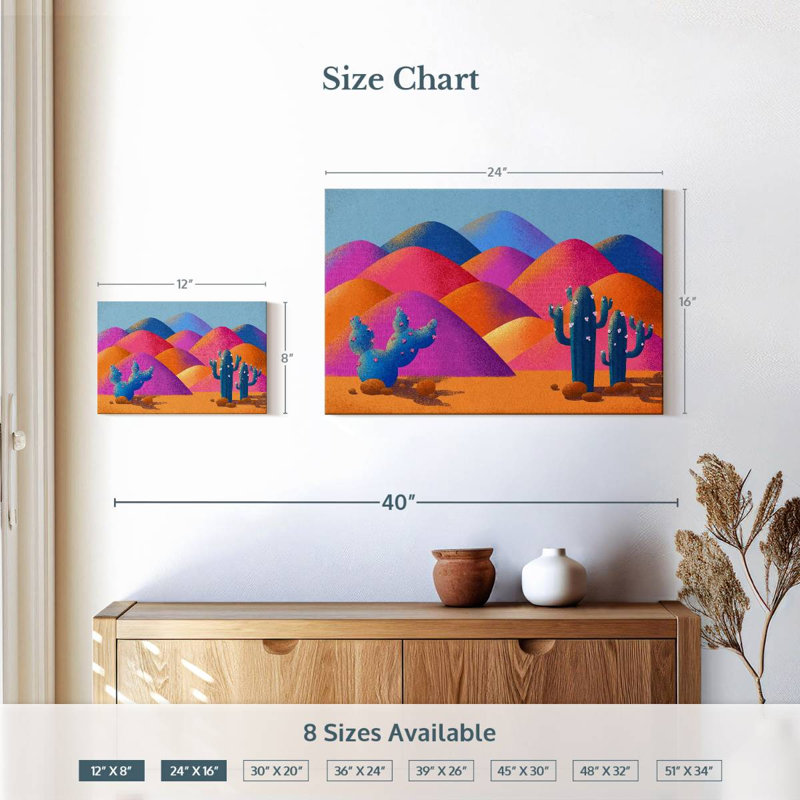 Harnek, désert vibrant de cactus Saguaro, H 16 po x l 24 po