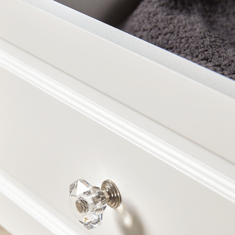 Chadwick 3-Drawer Storage Cabinet with Crystal-Style Handles