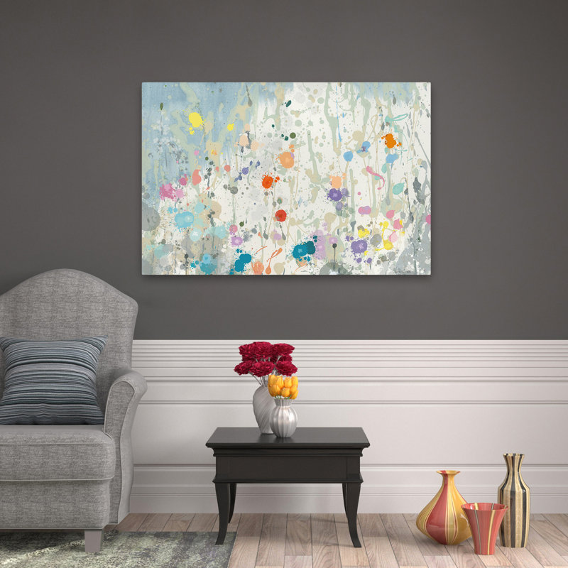 Fleurs abstraites - Jardin abstrait II, H 32 po x l 48 po
