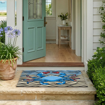 Crab Non-Slip Rubber Outdoor Doormat