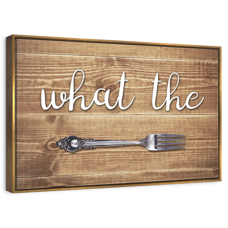 What The Fourche, 46 po x 31 po, Cadre flottant doré