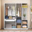 Armoire blanche avec miroir et rangement Max-120762749