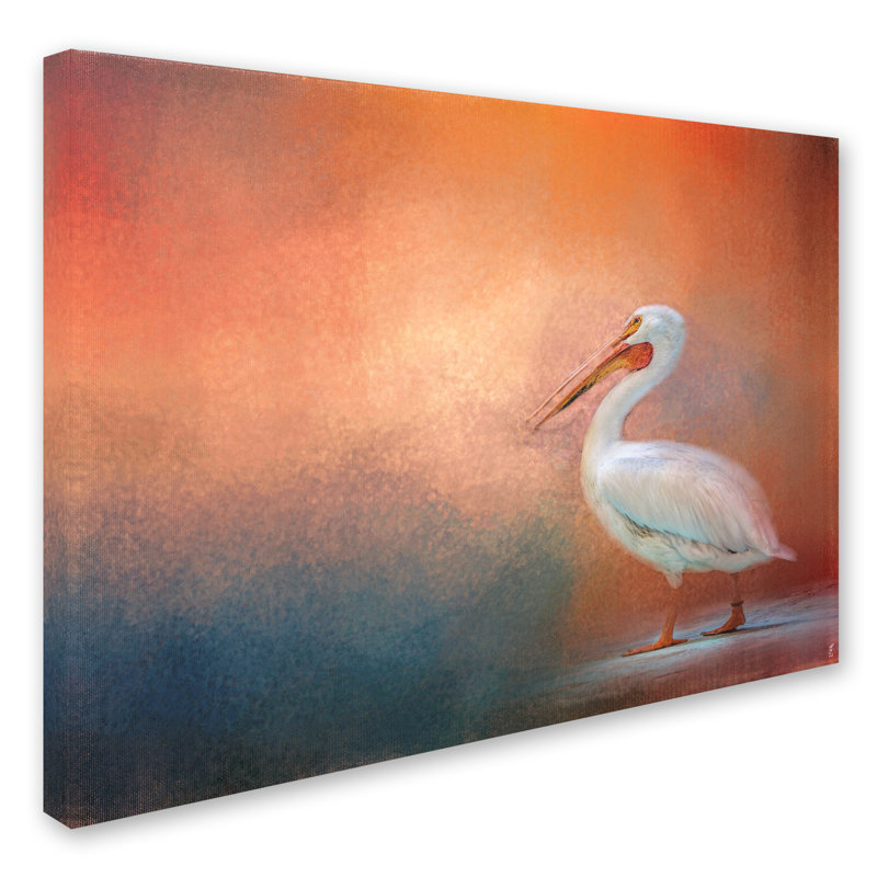 «Pelican Walk» de Vidur, impression sur toile tendue, H 18 po x l 24 po