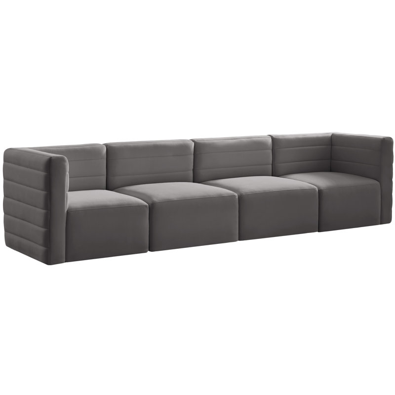 Canapé modulaire Enso, Velours gris