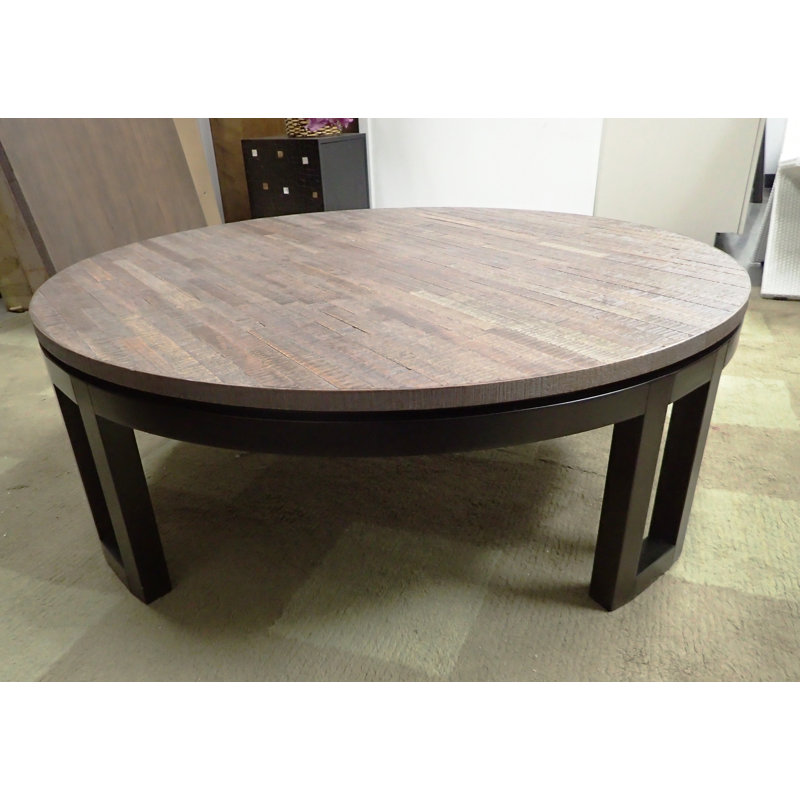 Kan Solid Wood Coffee Table, Espresso, Gray Penshell
