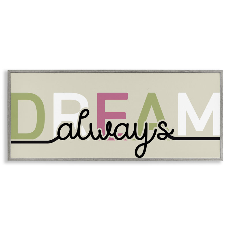 Giclée encadrée Mute Dream Always, design par Kim Allen, H 10 po x l 24 po, Estampe numérique Farmhouse