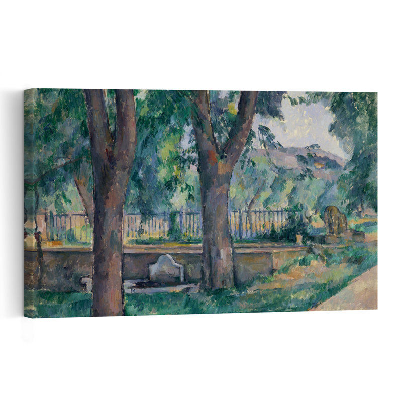 La piscine de Jas De Bouffan, vers 1885-1886. Estampe murale contemporaine abstraite impressionniste représentant un paysage.