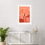 Peachy Flowers by Treechild Wood Framed Wall Art Print-100477640-100477624