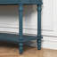 Console 42 po en bois sculpté avec armoires et tablettes, pieds en bois massif pour entrée, bleu-143379462