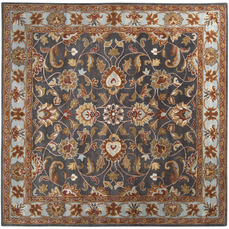 Teshina Hand Tufted Wool Rug, Square 6'