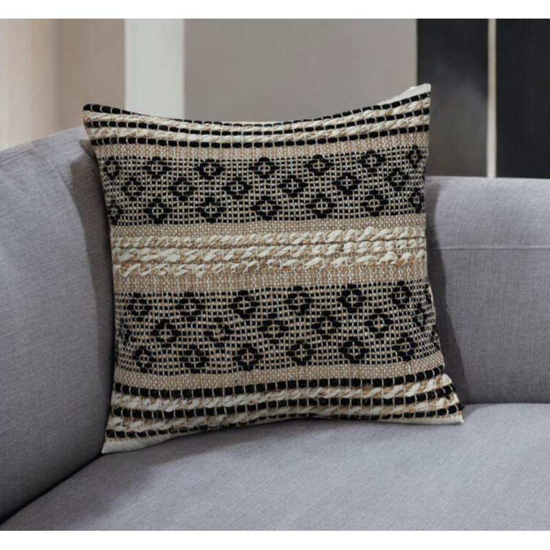 Parkland Collection Nate Transitional Brown Throw Pillow