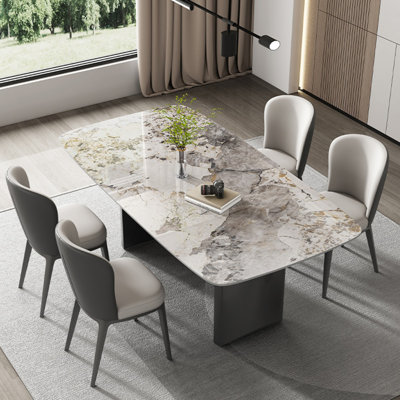 Italian style simple rectangular dining table sets