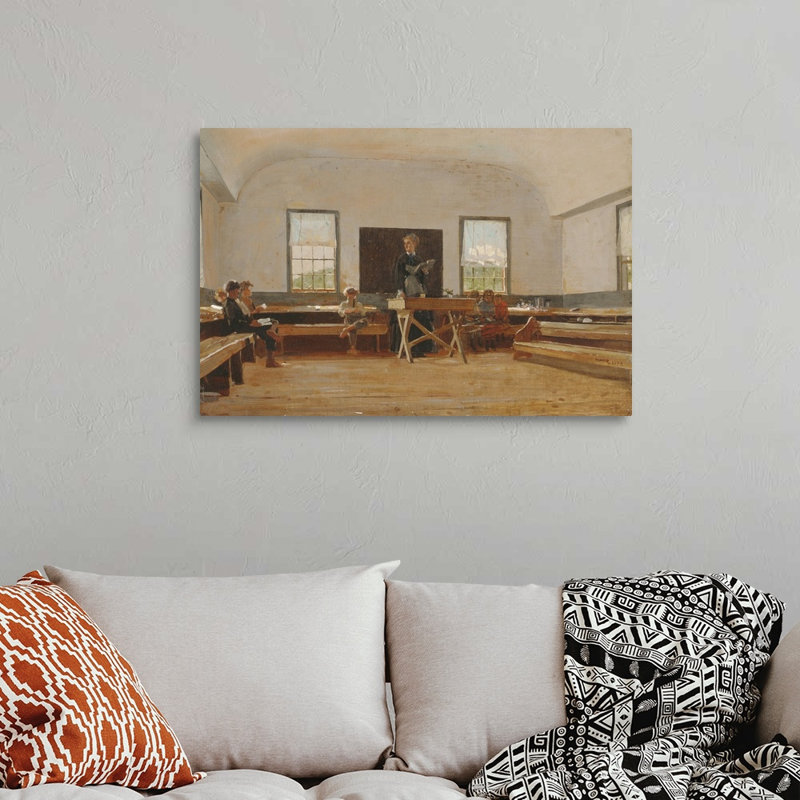 « Country School, 1873 » par Winslow (1836-1910) Homer-impression sur toile, Toile tendue, H 24 po x l 36 po x P 1,25 po