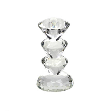 Majestic Crystal 9.9'' H Crystal Tabletop Candlestick | Wayfair