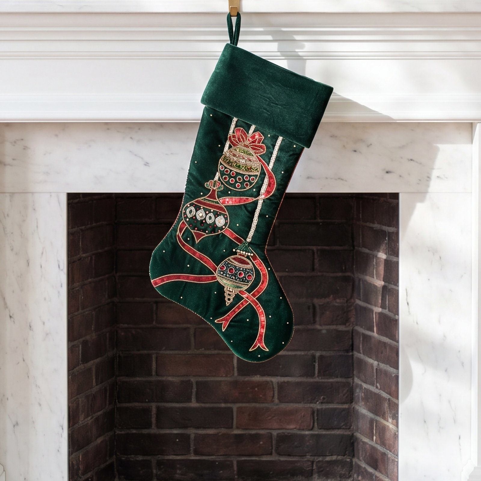 The Holiday Aisle Ornament Stocking, Green