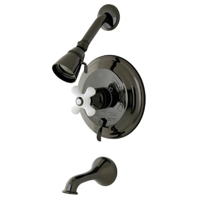 Kingston Brass Water Onyx Single-Handle Pressure Balanced Tub and Shower Faucet with Diverter Handle